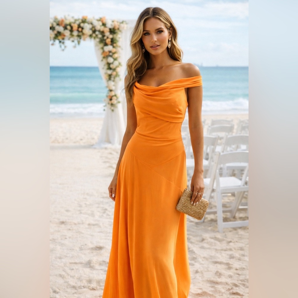 Bailey 44 Off-Shoulder Orange Maxi Dress